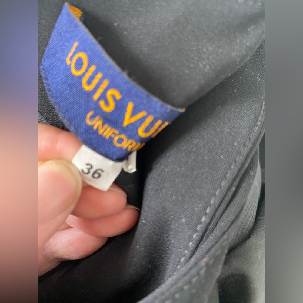 Louis Vuitton Uniform Designer Black Mini Dress w Zipper Pockets - Picture 7 of 8